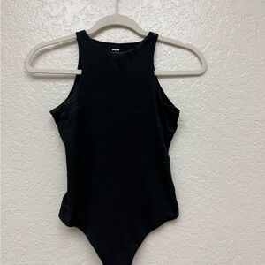 SKIMS Black Bodysuit One Piece Sleeveless High Neck